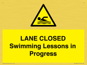 LANE CLOSED Swimming Lessons in Progress